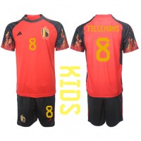 Billiga Belgien Youri Tielemans #8 Barnkläder Hemma fotbollskläder till baby VM 2022 Kortärmad (+ Korta byxor)